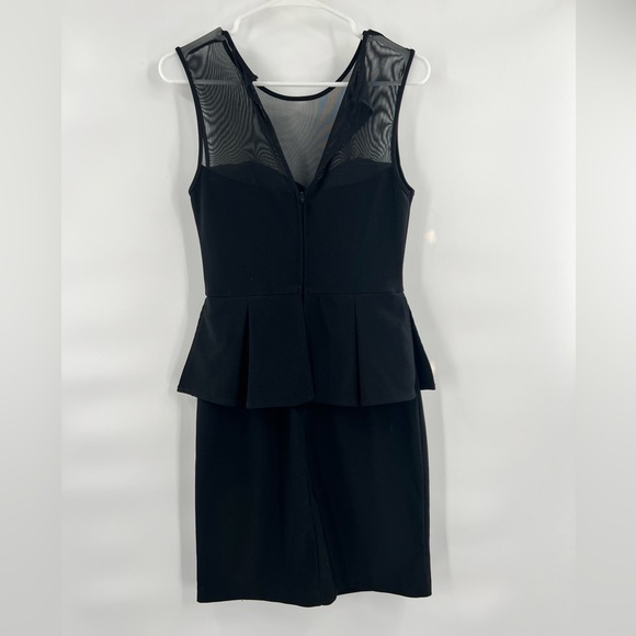 Bisou Bisou Michele Bohbot black sleeveless peplum dress size 6 - Picture 5 of 9